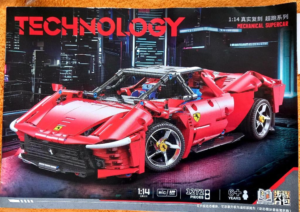 Technology bouwdoos Ferrari Daytona 1:14 , bouwstenen, Hobby en Vrije tijd, Overige merken, Auto, Groter dan 1:32, Nieuw
