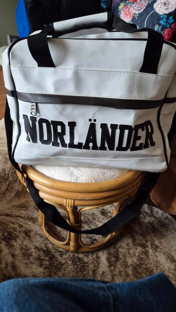 Norlander tas wit met zwart goede staat binnenkant intact, Ophalen of Verzenden, Gebruikt, Unisex volwassen