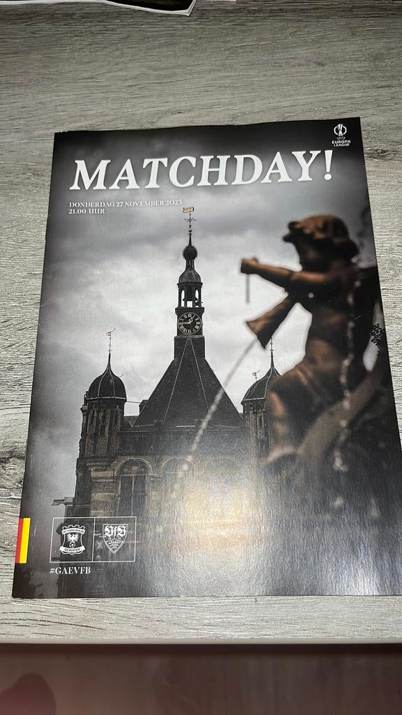 Go Ahead Eagles-Vfb Stuttgart Europa League programma boekje, Ophalen of Verzenden, Zo goed als nieuw, Overige binnenlandse clubs