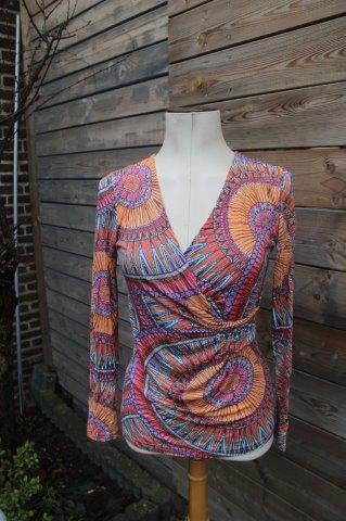 Overslagtuniek gekleurd Caroline Biss mt 36 Vaste prijs OPRU, Overige kleuren, Verzenden, Maat 36 (S), Gedragen