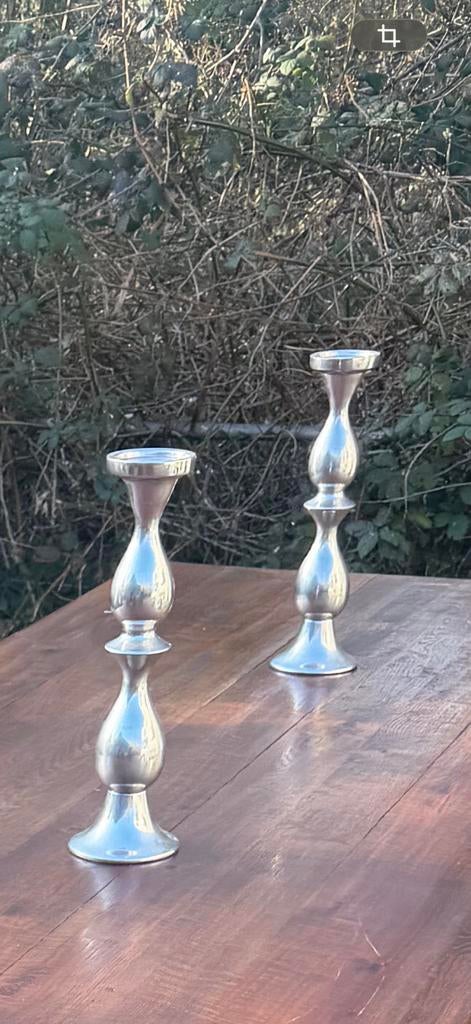 2 Grote Riverdale kandelaars, Antiek en Kunst, Ophalen of Verzenden, Koper of Brons