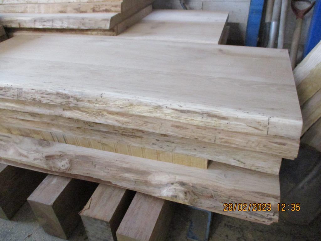 Wastafelblad /wc plank  eiken massief op maat gemaakt € 50.-, 200 cm of meer, 75 cm of meer, Overige typen, Nieuw