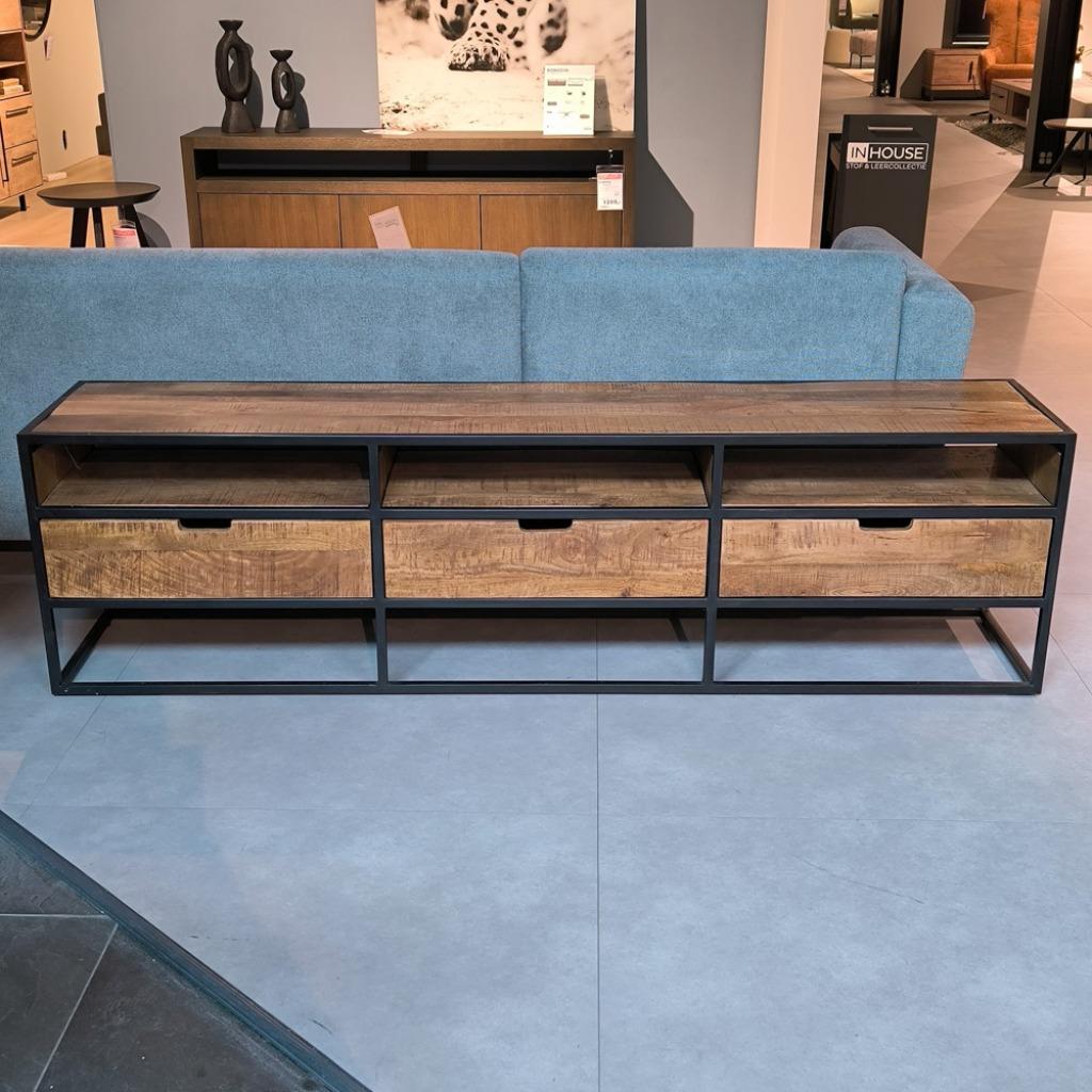 NIEUW: Inhouse TV-meubel Mekanti Mangohout, Huis en Inrichting, Kasten | Televisiemeubels, Nieuw, Minder dan 100 cm, 200 cm of meer