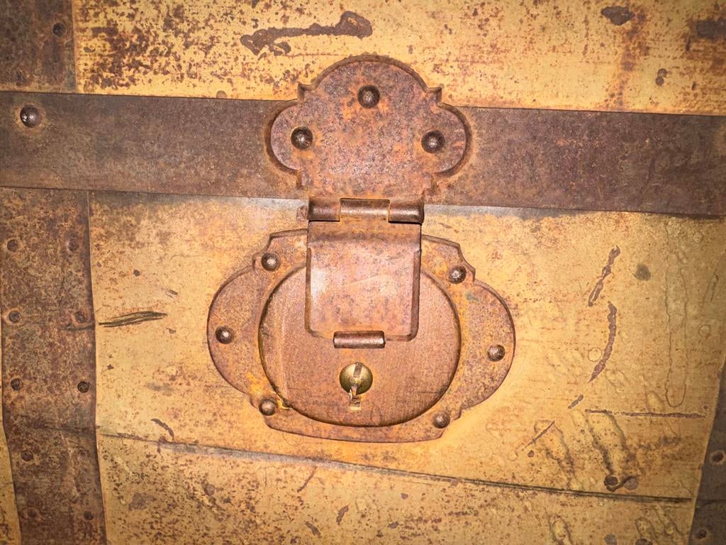 Antieke scheepskist / transportkist ca. 1900 – origineel, Antiek en Kunst, Antiek | Woonaccessoires, Ophalen