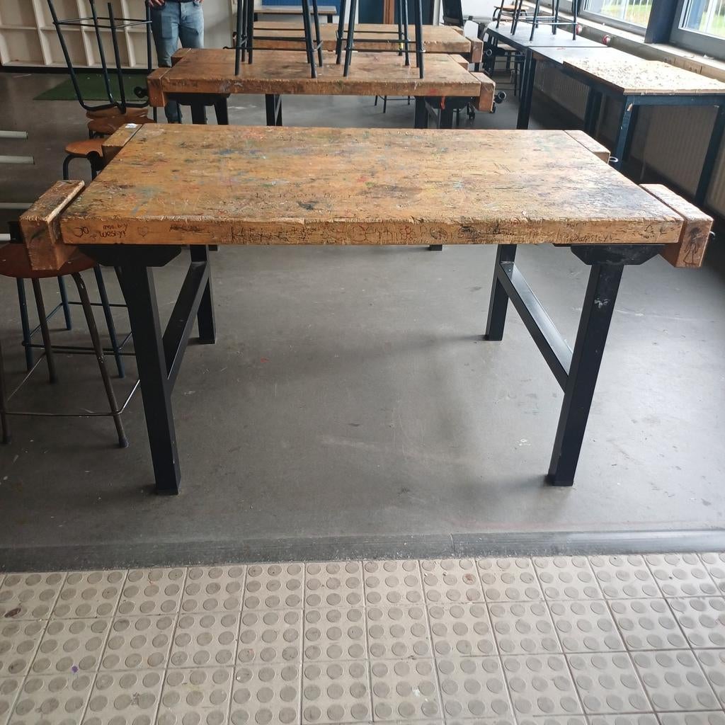 1 x vintage werkbanken school werkbank DE LAATSTE!!, Ophalen, Gebruikt