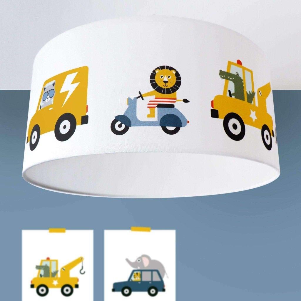 Plafondlamp Kinderlamp Lamp Dieren Onderweg Wit ANNIdesign, Kinderen en Baby's, Kinderkamer | Inrichting en Decoratie, Nieuw, Lamp