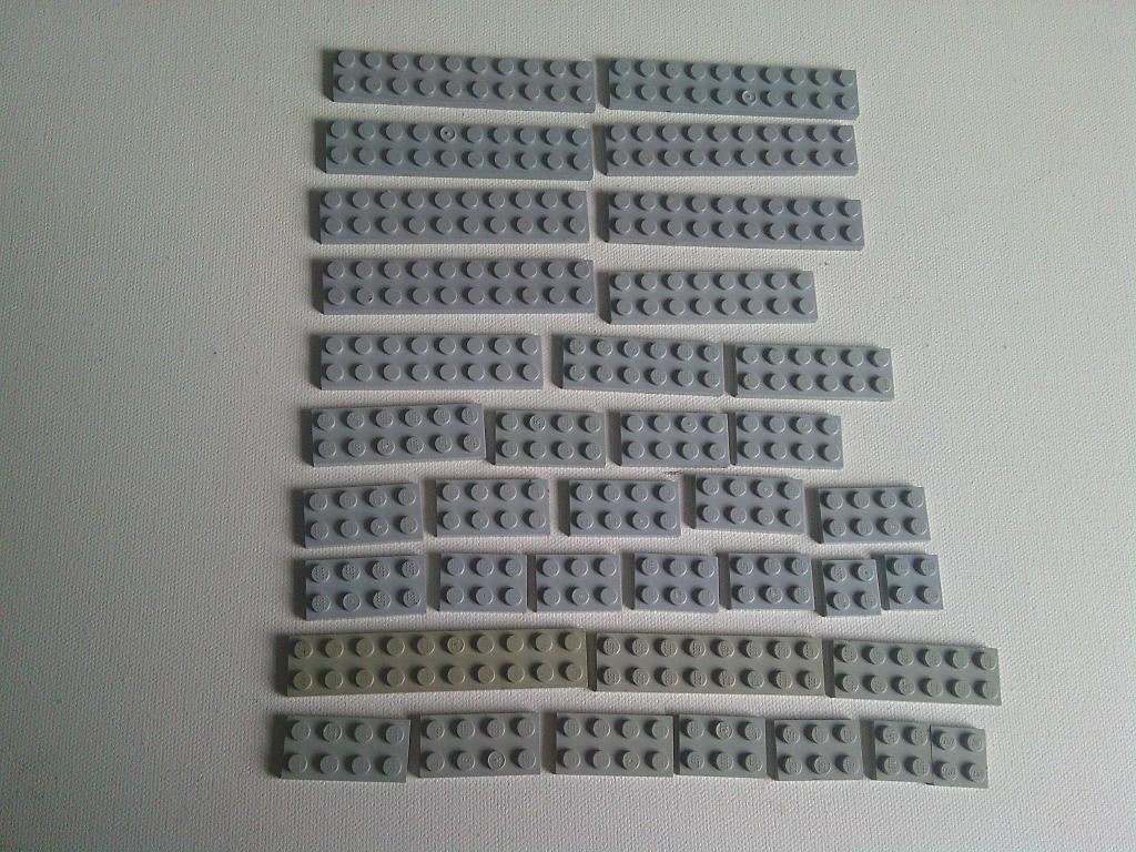 Lego: Plaatjes 2x8, 2x6, 2x4, 2x3, 2x2 grijs, oud grijs, Ophalen of Verzenden, Gebruikt, Lego