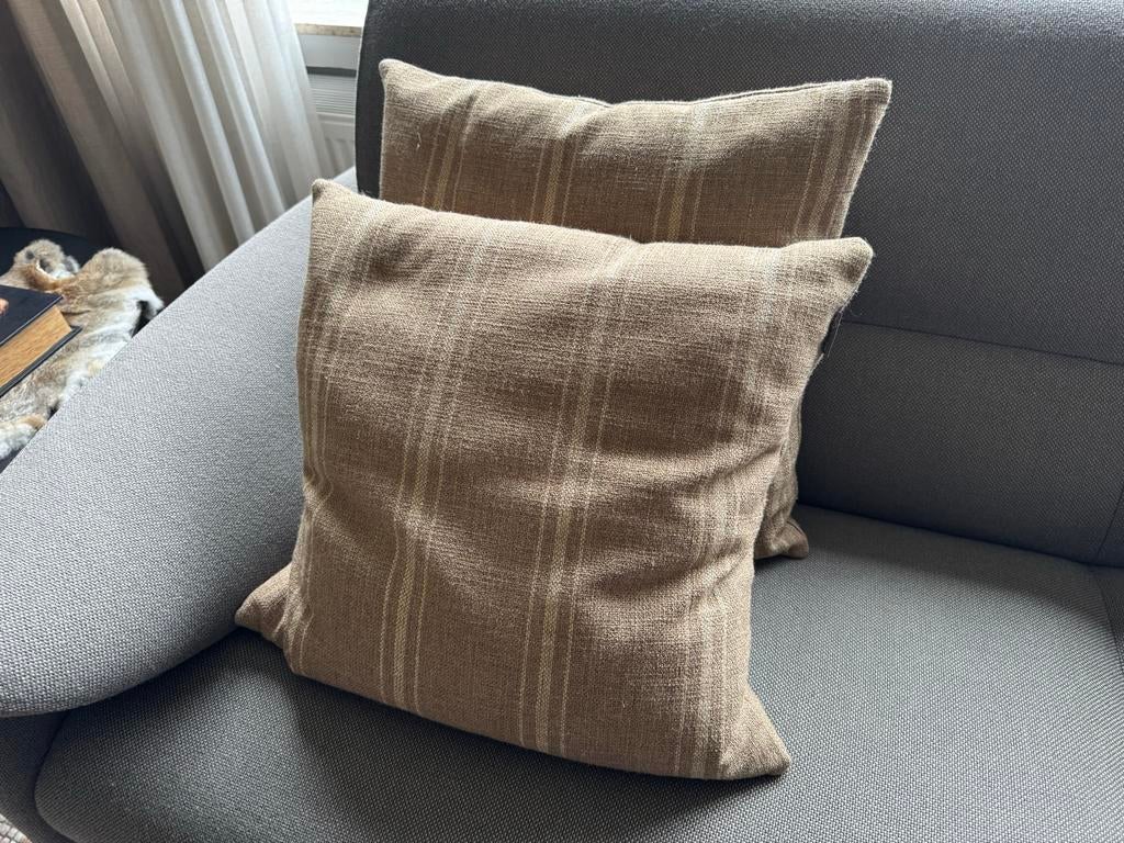Scapa Kussens - Set of los te koop, Huis en Inrichting, Woonaccessoires | Kussens, Ophalen, Gebruikt, Beige, Vierkant