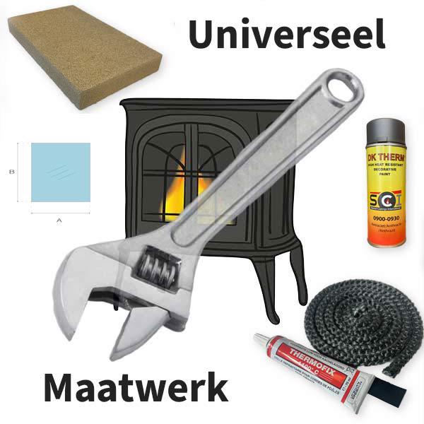 Houtkachel kachelpijp stenen binnenwerk kachelruit koord, Huis en Inrichting, Ophalen, Vrijstaand, Hout, Nieuw