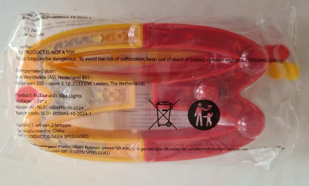 McDonald's Fietslampje - Limited Edition, Ophalen of Verzenden, Gebruikt, Verlichtingsset