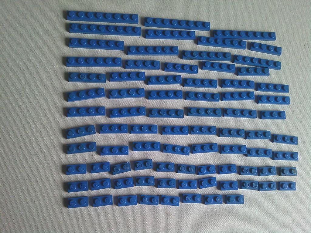 Lego: Plaatjes 1x8, 1x6, 1x4, 1x3, 1x2 blauw, Ophalen of Verzenden, Gebruikt, Lego