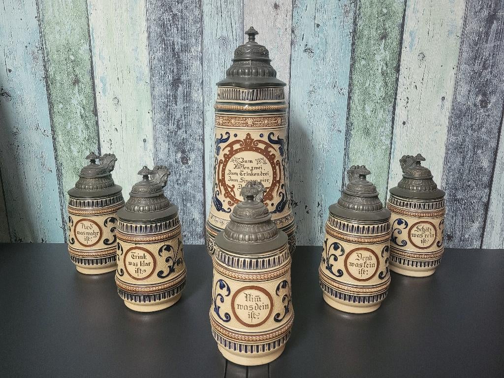 Set antieke bierpullen, Ophalen of Verzenden