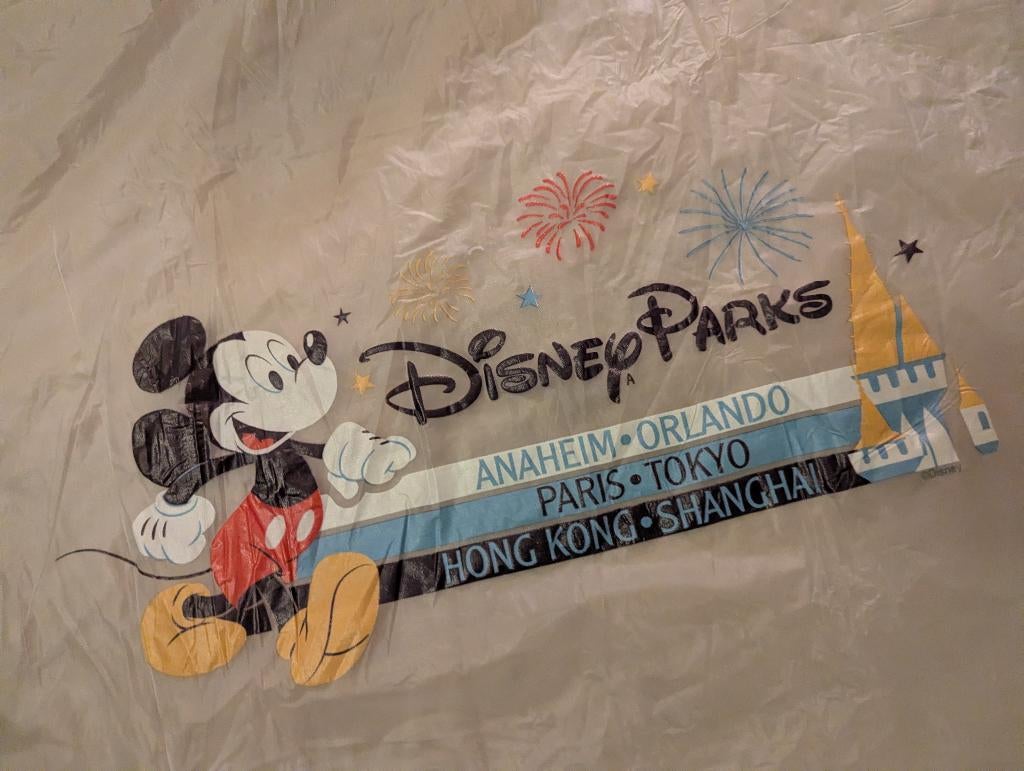 Disney World Orlando poncho (3 stuks, 2 volwassenen, 1 kind), Verzamelen, Disney, Ophalen, Overige figuren, Zo goed als nieuw