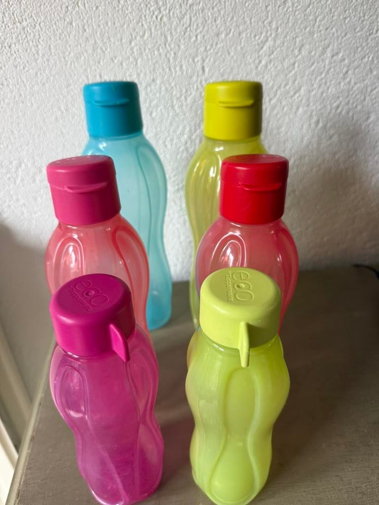 Tupperware 6 drinkflessen ecofles, Ophalen of Verzenden, Zo goed als nieuw, Overige typen