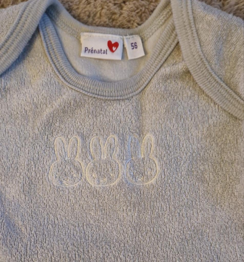 Nijnte trui en broek badstof, licht grijs, inisex maat 62, Ophalen of Verzenden, Nieuw, Prenatal, Jongetje of Meisje