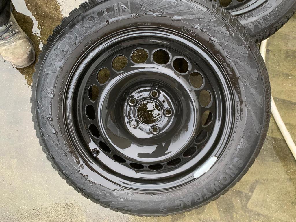 Set winterbanden met stalen velg 16 inch, Ophalen