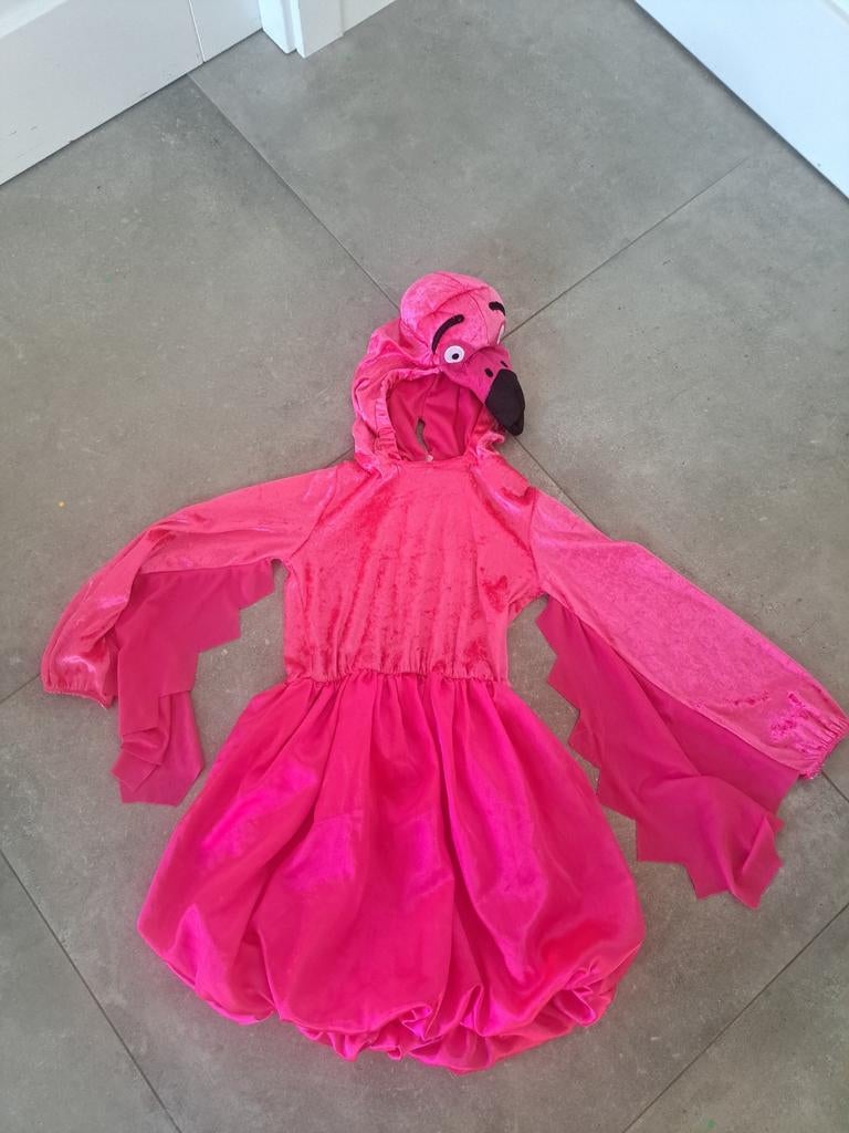 Flamingo Pak Meisje Maat 152, Kinderen en Baby's, Carnavalskleding en Verkleedspullen, Gebruikt, Meisje, 146 t/m 152, Ophalen of Verzenden