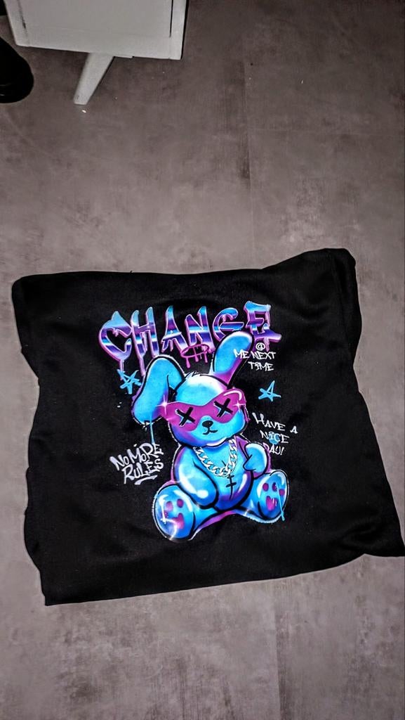 Hoodie maat m, Maat 48/50 (M), Zwart, Change me nextime, Nieuw