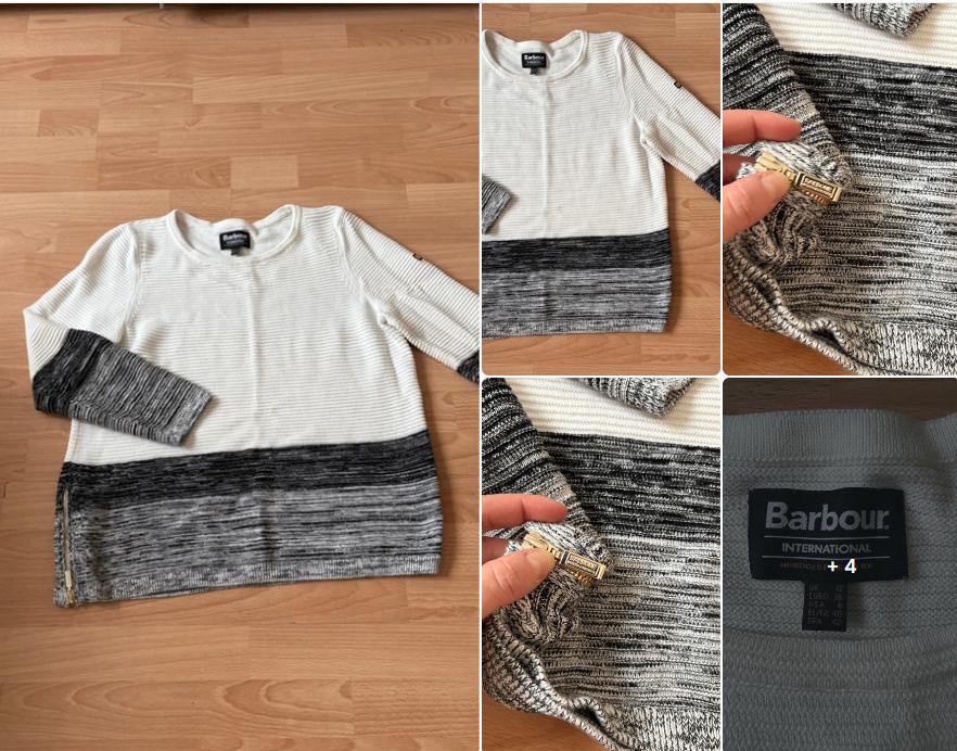 Barbour International trui / sweater – origineel, Kleding | Dames, Ophalen of Verzenden, Zo goed als nieuw, Maat 38/40 (M), Wit