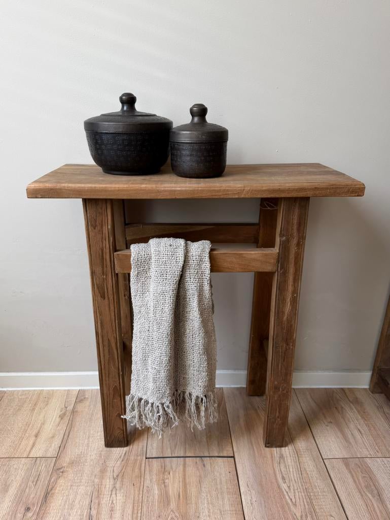 Teakhouten tafeltje - muurtafel, Ophalen, -, -, Nieuw