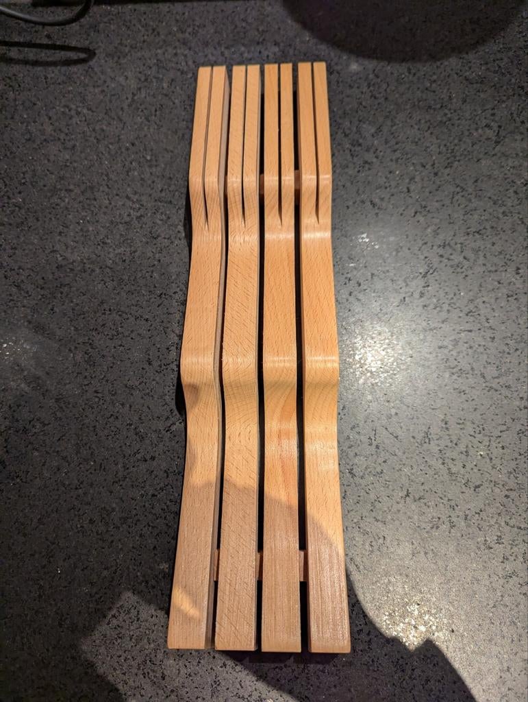 Houten messenblok, Ophalen, Gebruikt