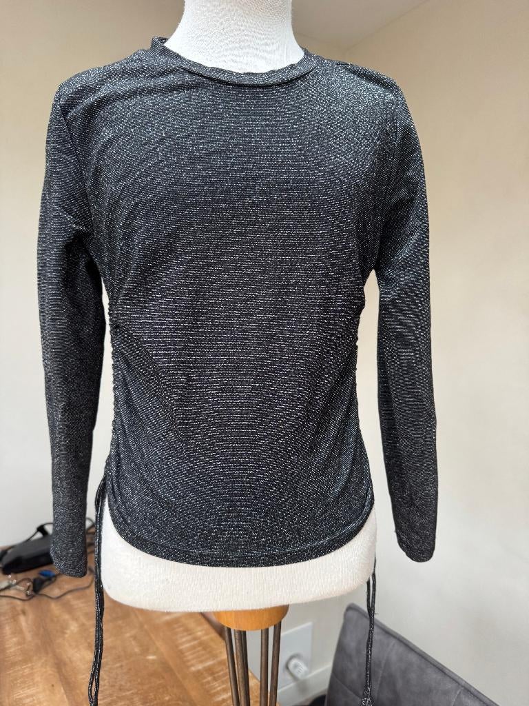 ONLY top met glitter zwart / zilver nieuwstaat maat S DN, Only, Zwart, Ophalen of Verzenden, Zo goed als nieuw