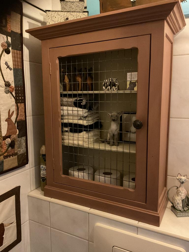 Brocant kastje met ijzerwerk, Ophalen, Gebruikt, 50 tot 100 cm, Minder dan 100 cm