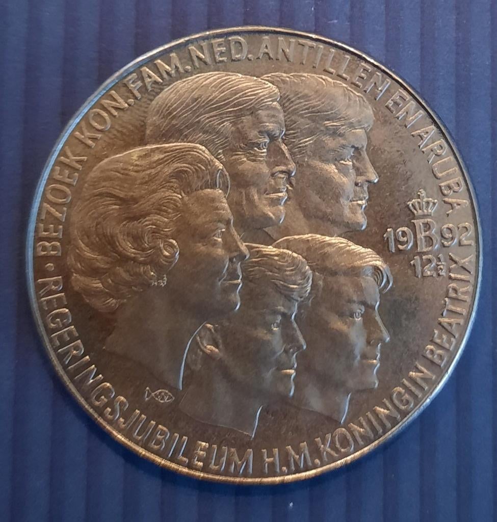 Nederland 1992, 10 ECU, Beatrix jubileum, Ophalen of Verzenden, Koningin Beatrix, Losse munt