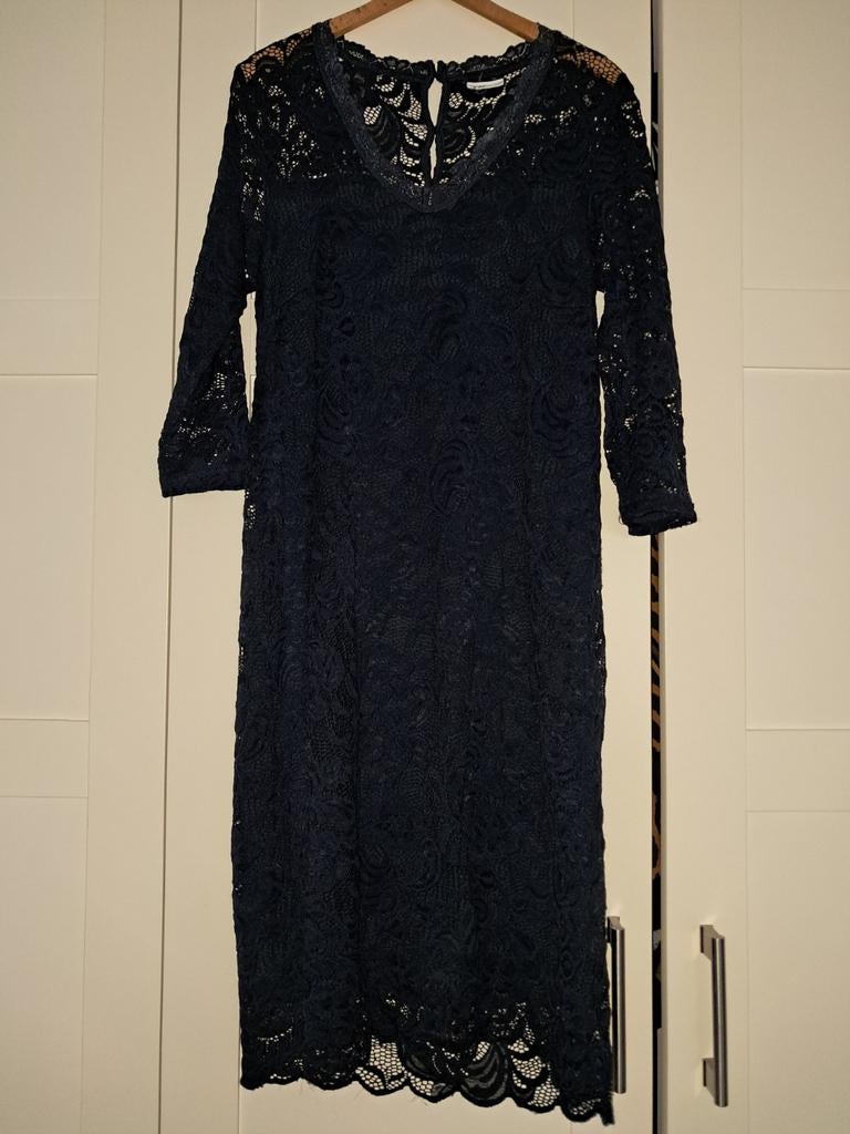 Mamalicious blauwe kanten zwangerschapsjurk, Maat 38/40 (M), Blauw, Mamalicious, Ophalen of Verzenden