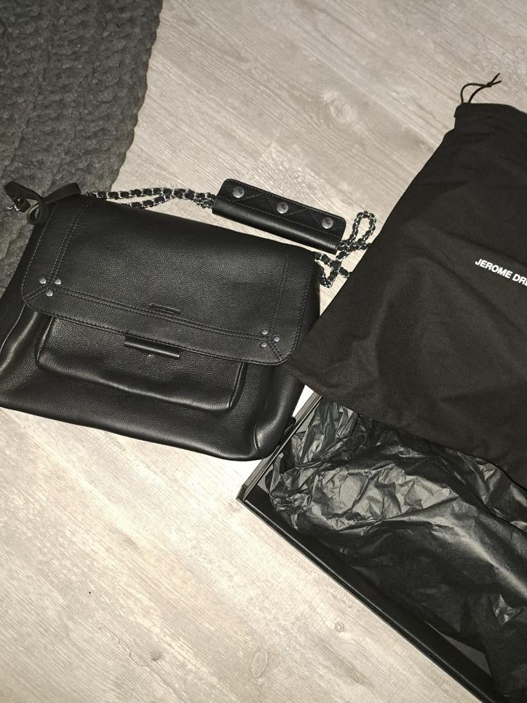 Jerome Dreyfuss Lulu L Zwart Leer - Nieuw!, Ophalen of Verzenden