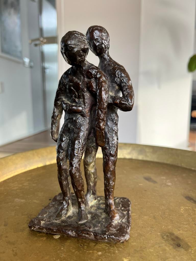 bronzen beeldje van een omhelzend paar, Antiek en Kunst, Antiek | Koper en Brons, Ophalen