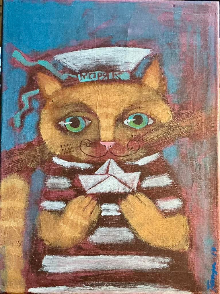 Tanja Cnossen-Polishchuk, zeeman. (Kat/poes) 2017, Ophalen of Verzenden