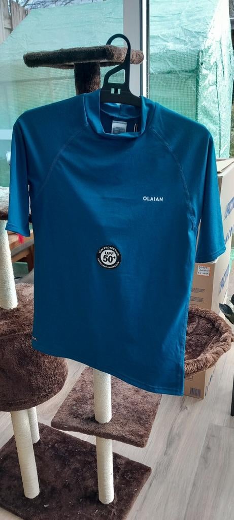 Kinder UV-shirt, surfshirt / zwemshirt / SUP-shirt, blauw, Ophalen, Overige maten, Blauw