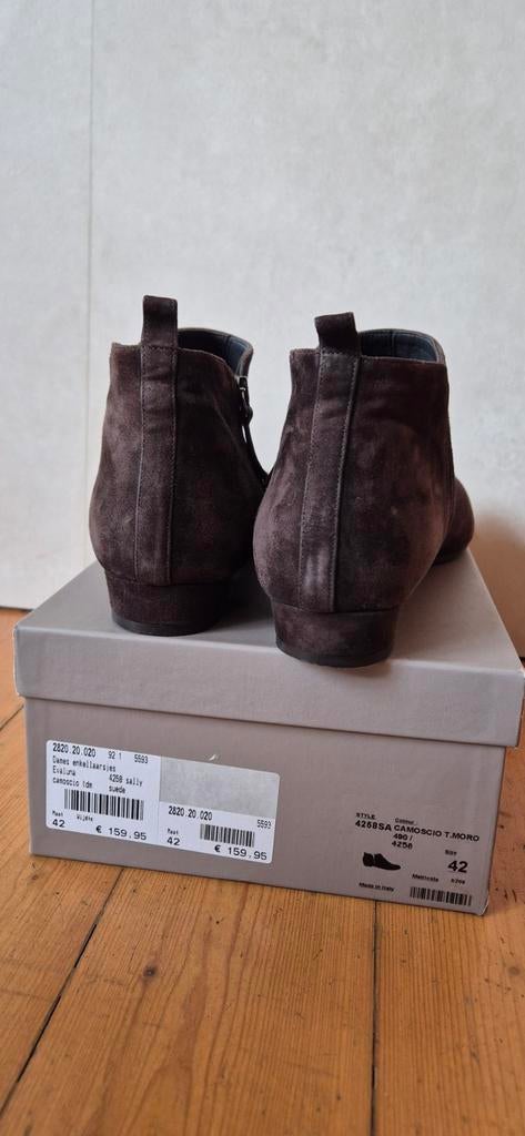 Evaluna enkellaarsje maat 42 bruin nauwelijks gedragen, Ophalen of Verzenden