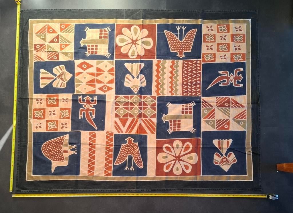 Zimbabwe kleden tafelkleed wandkleed batik, Ophalen of Verzenden