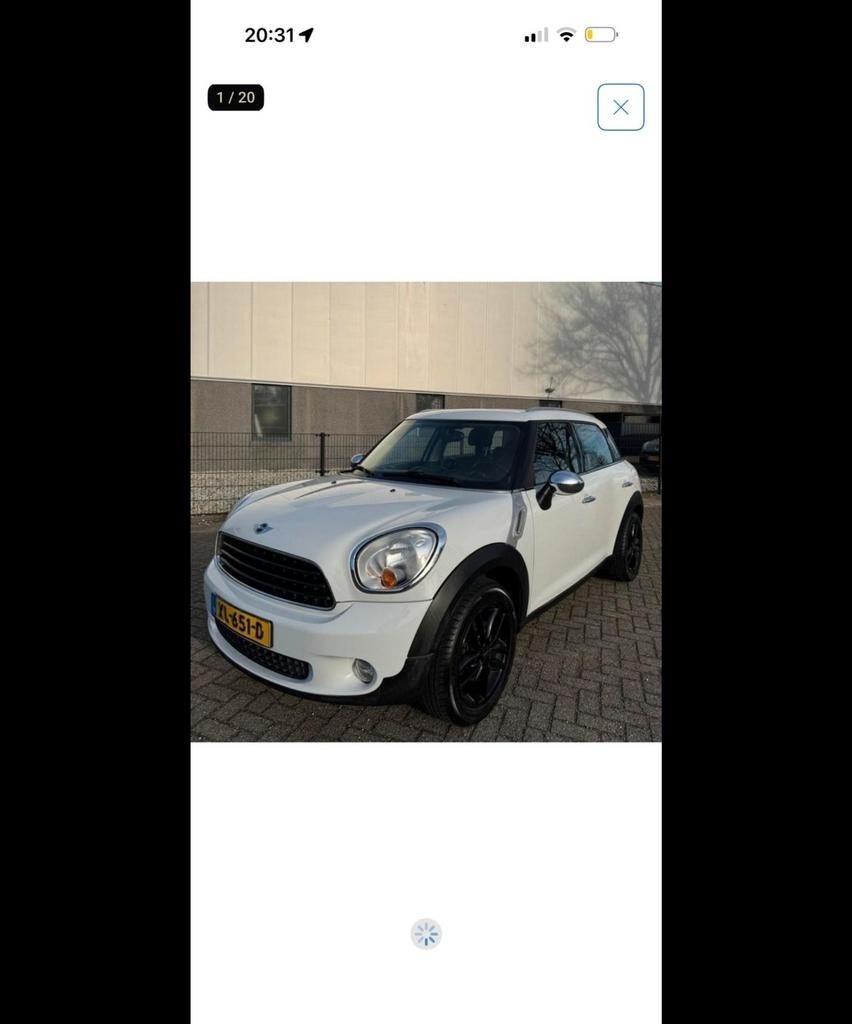 Mini Countryman 1.6 ONE 2011 Wit, Auto's, Mini, Particulier, Countryman, Benzine, B, SUV of Terreinwagen, Handgeschakeld, Geïmporteerd