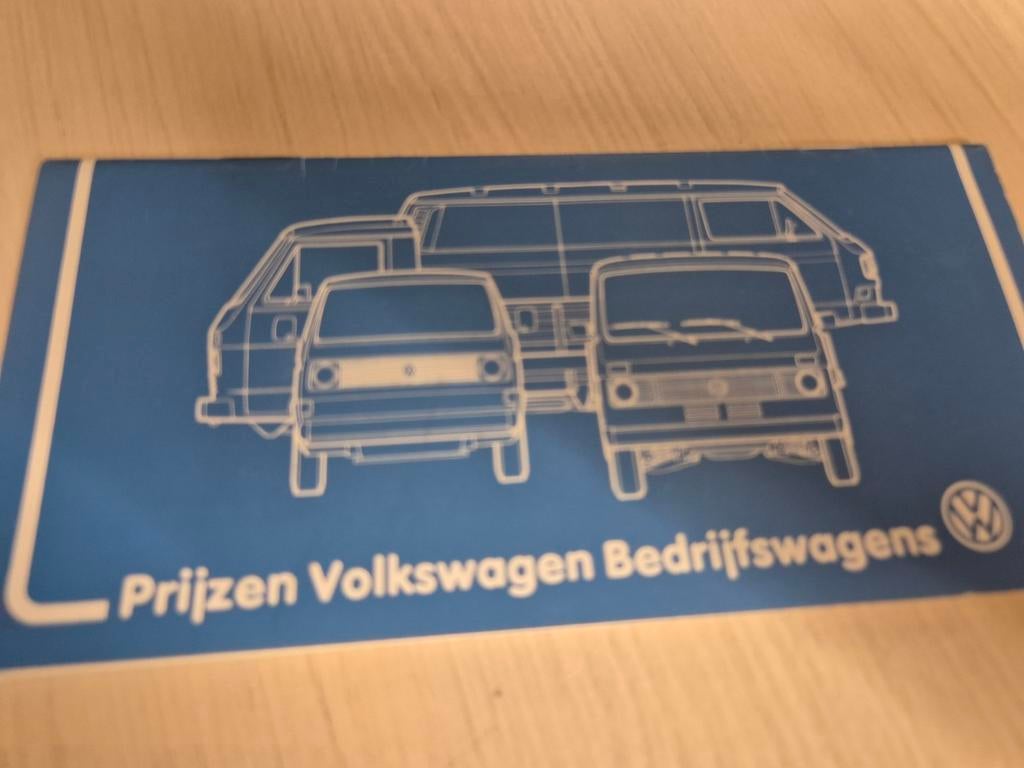 1980 Volkswagen bus T3 transporter prijslijst Nederlands, Ophalen of Verzenden, Zo goed als nieuw, Volkswagen