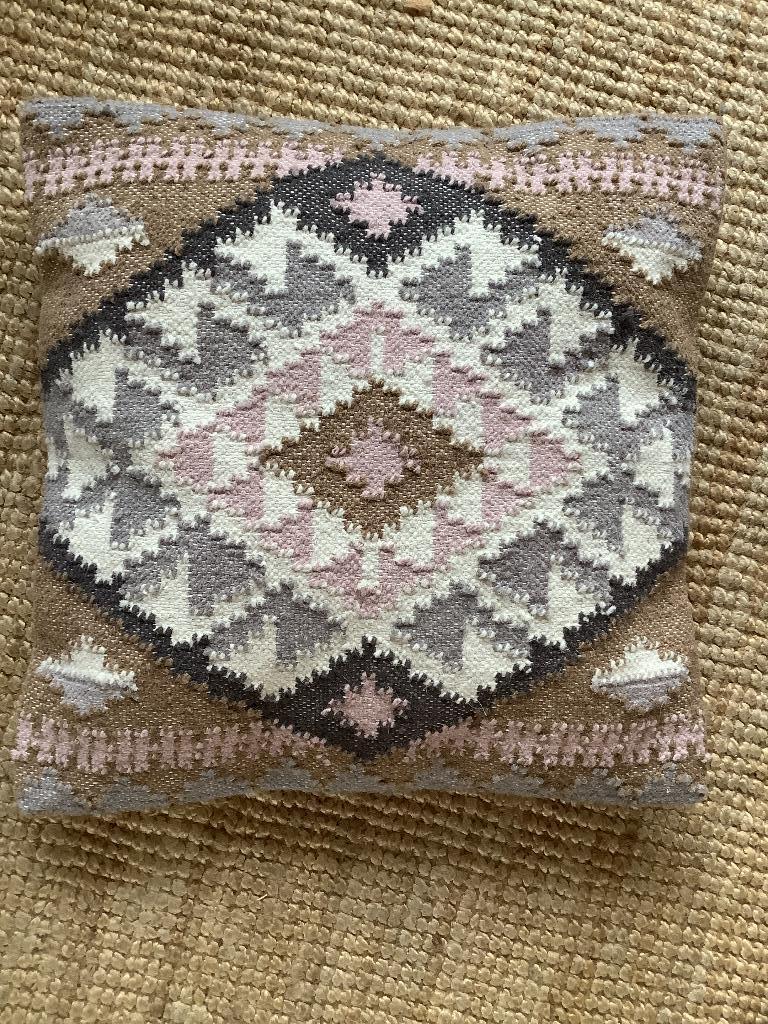 Kussen kelim vierkant, zijde 50 cm., Ophalen, Zo goed als nieuw, Vierkant