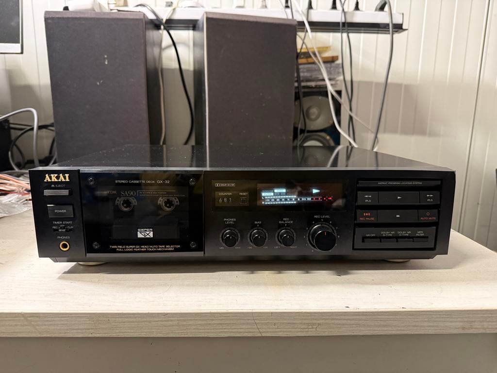 Akai GX-32 cassettedeck, Audio, Tv en Foto, Cassettedecks, Akai, Tiptoetsen, Akai, Enkel