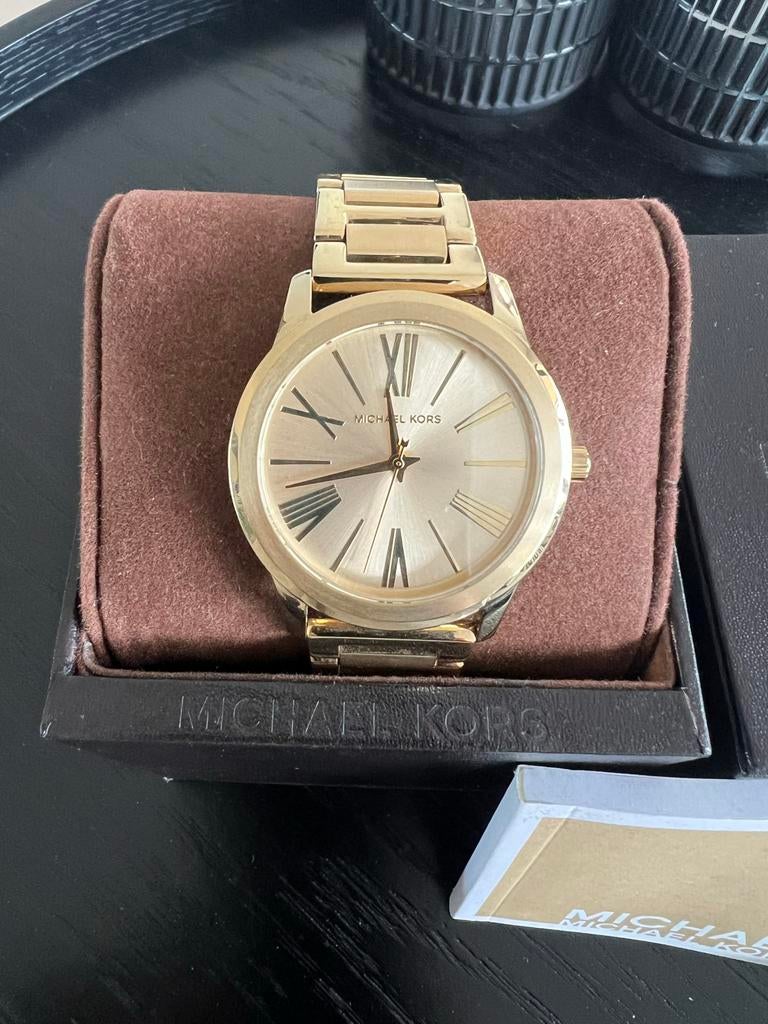 Michael Kors dameshorloge goudkleurig, Overige merken, Gebruikt, Staal, Polshorloge