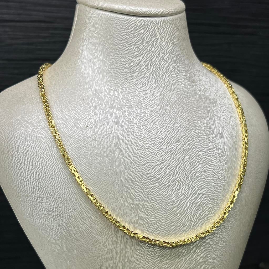 14k gouden koningsketting, Sieraden, Tassen en Uiterlijk, Kettingen, Ophalen of Verzenden, Nieuw, Goud, Goud