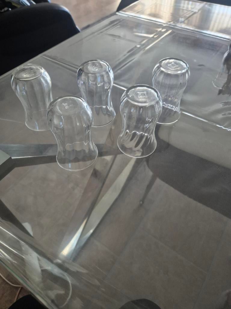 Set van 5 Turkse theeglazen, Huis en Inrichting, Keuken | Servies, Ophalen, Glas of Glazen, Gebruikt, Glas