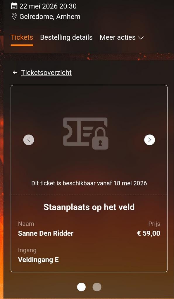 2 staanplaatsen Suzan & Freek vrijdag 22 mei, Twee personen