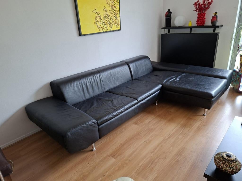 Gratis leren bank Montel, 250 tot 300 cm, Gebruikt, Minder dan 75 cm, Leer