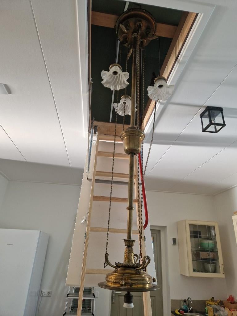 antieke hanglamp, Ophalen