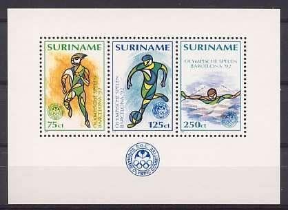 Suriname 736 postfris Olympische Spelen Barcelona 1992, Ophalen of Verzenden, Postfris