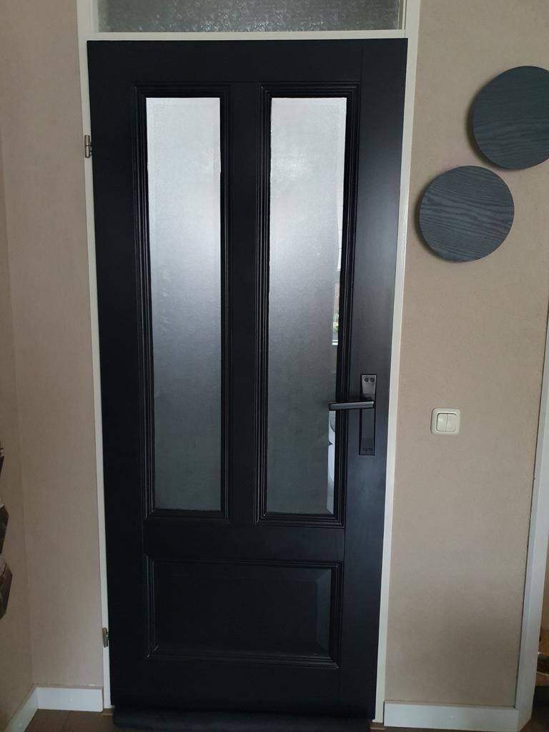 Opdekdeur 201,5 bij 83  linksdraaiend, Doe-het-zelf en Verbouw, Deuren en Horren, Ophalen, Gebruikt, Minder dan 80 cm, Binnendeur