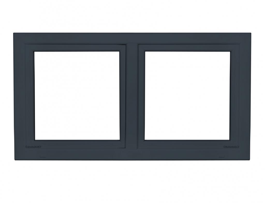 Kunststof draaikiep draaikiep kozijn b150 x h110 RAL 7016, Doe-het-zelf en Verbouw, Kozijnen en Schuifpuien, Kunststof, Raamkozijn