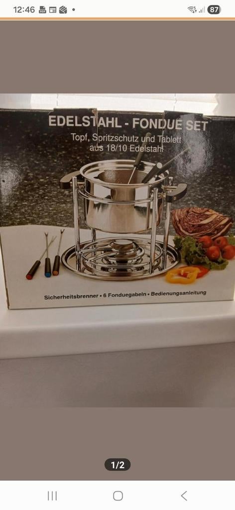 Fondueset incl. 6 fonduevorken, Ophalen of Verzenden, Nieuw, Brander, Fondueset