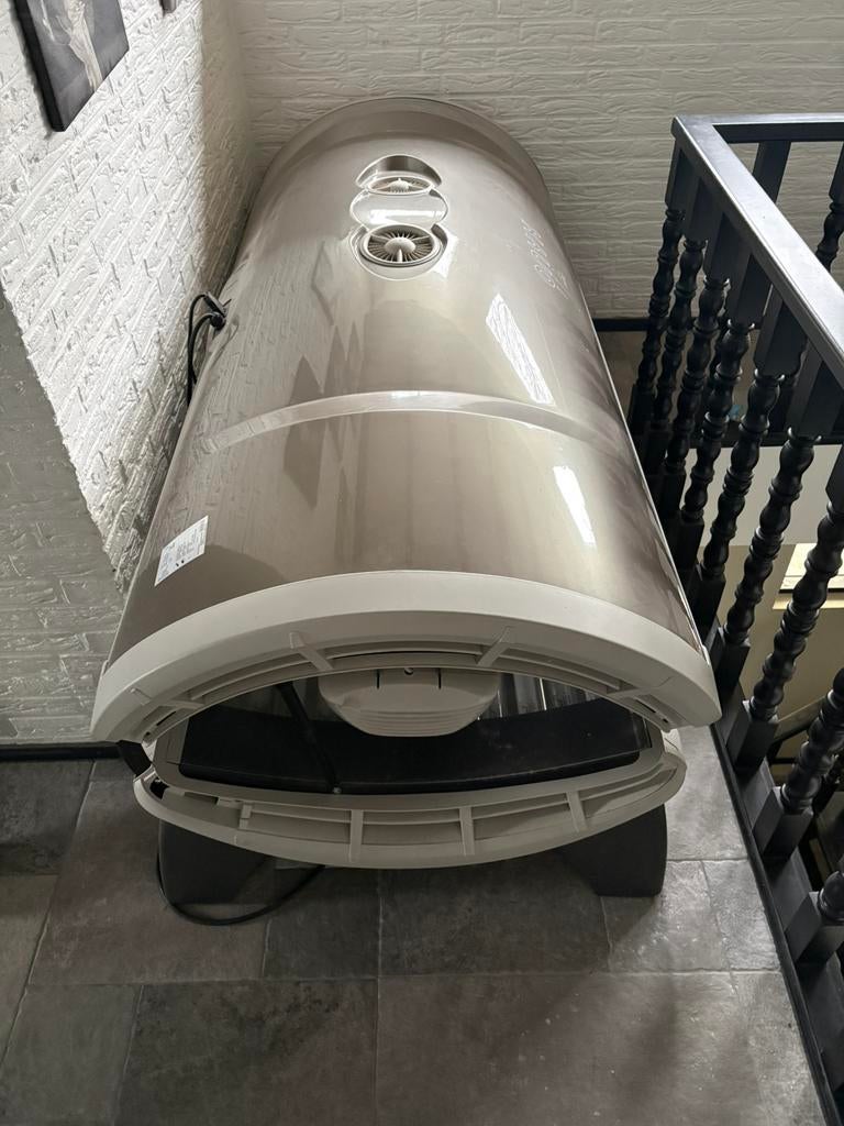 Zonnebank Hapro Onyx combi 26/1, Ophalen, Gebruikt, Zonnebank dubbelzijdig, 15 lampen of meer